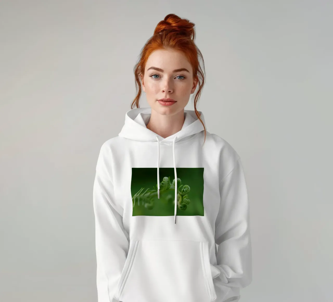 spirali di felce felpa con cappuccio da Earthly Visions