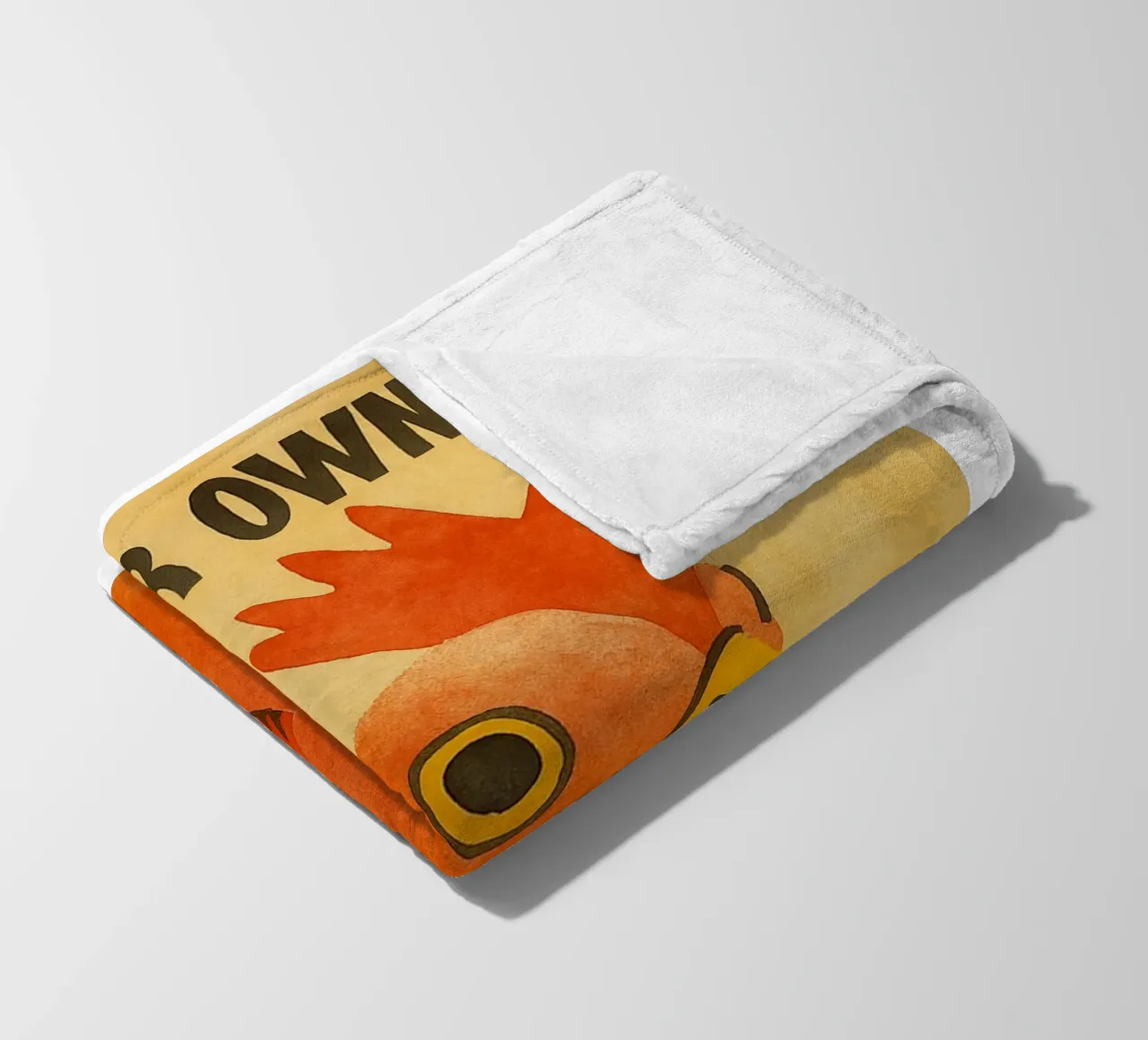 grappige kip eet je eigen poten retro art tekening fleecedeken van genzaa