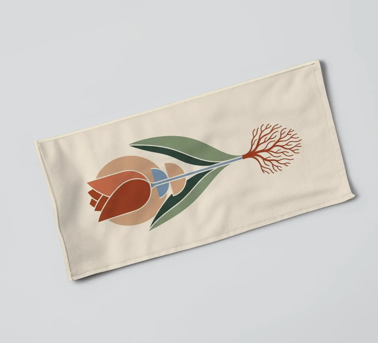 Floral Bauhaus #060: Grounded Grace asciugamano da bagno da Zen Design