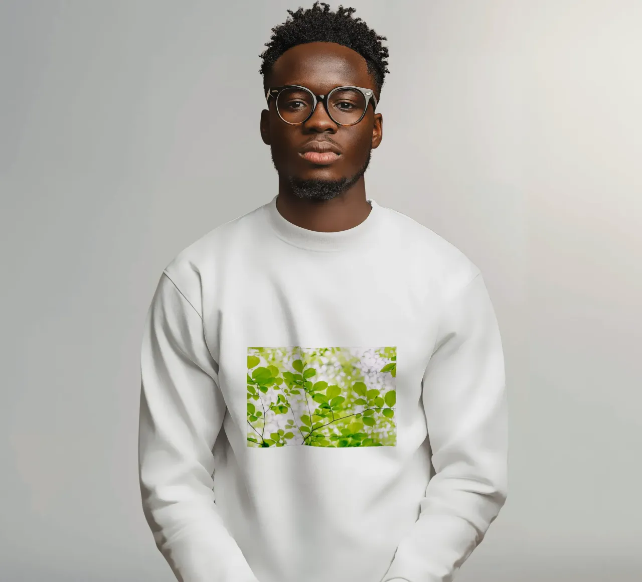 foglie verdi felpa da Earthly Visions