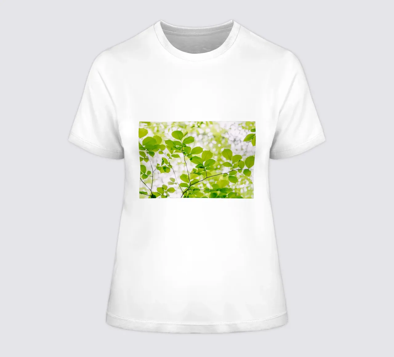 feuilles vertes t-shirt ajusté pour femmes de Earthly Visions
