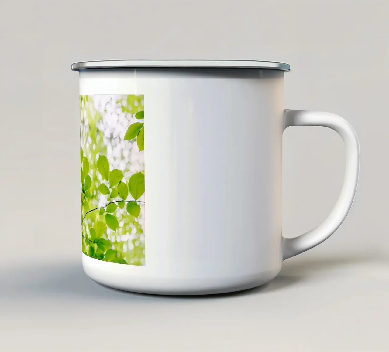 foglie verdi tazza in smalto da Earthly Visions