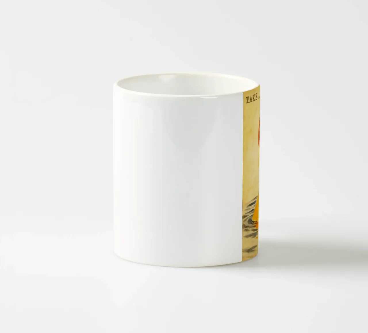 lustige Ente beim Baden Retro-Kunstzeichnung Keramik Tasse von genzaa