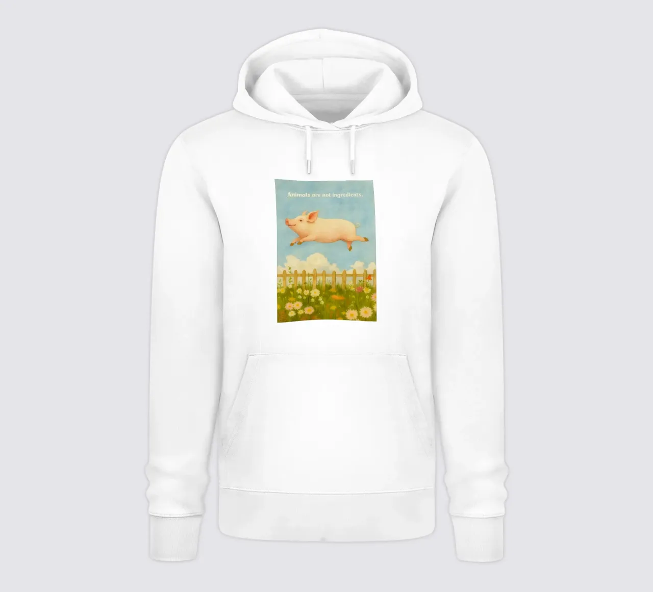 funny pig animal are not ingredients retro art drawing sudadera con capucha de genzaa