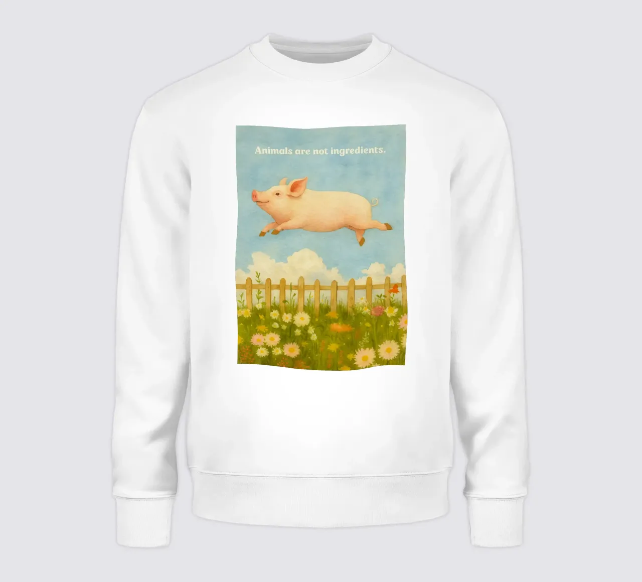 funny pig animal are not ingredients retro art drawing sudadera de genzaa