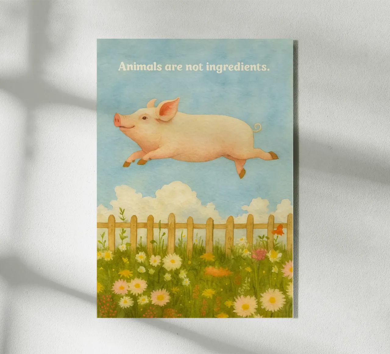 funny pig animal are not ingredients retro art drawing metacrilato de genzaa