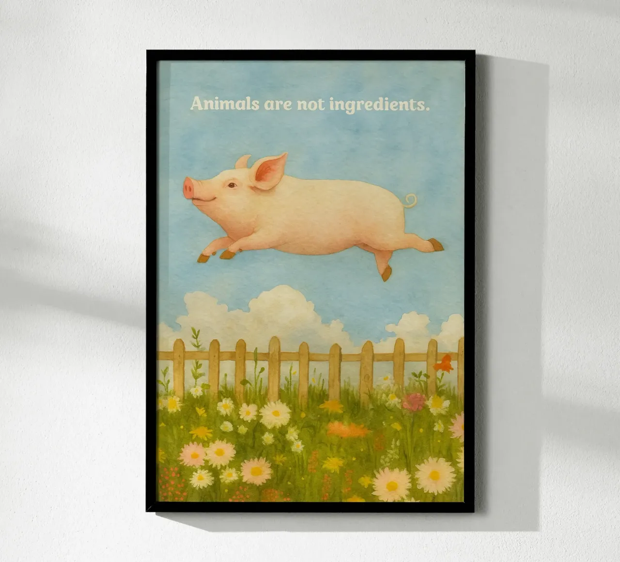 funny pig animal are not ingredients retro art drawing hahnemühle de genzaa