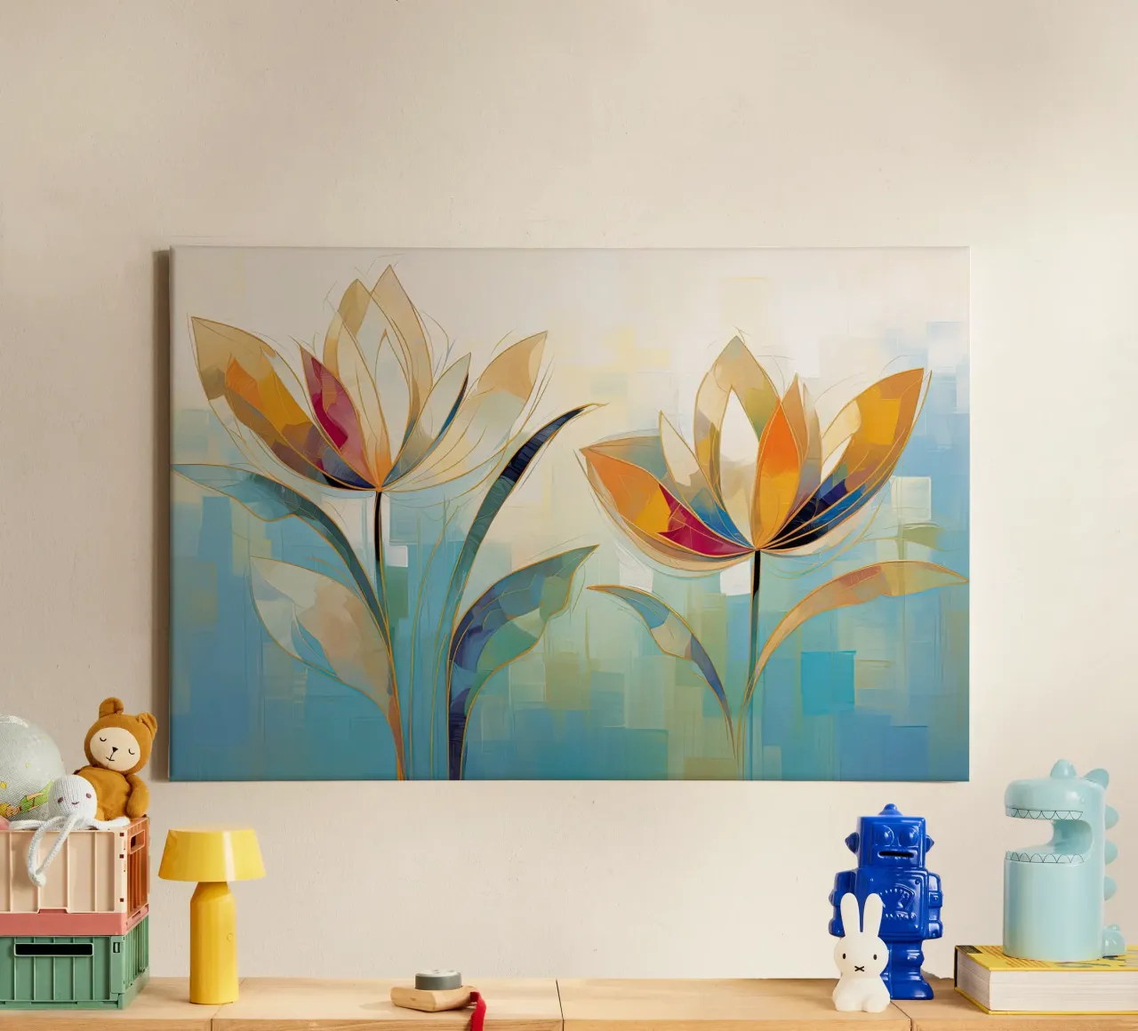 Muurkunst van Imagine canvas met Baklijst van Imagine