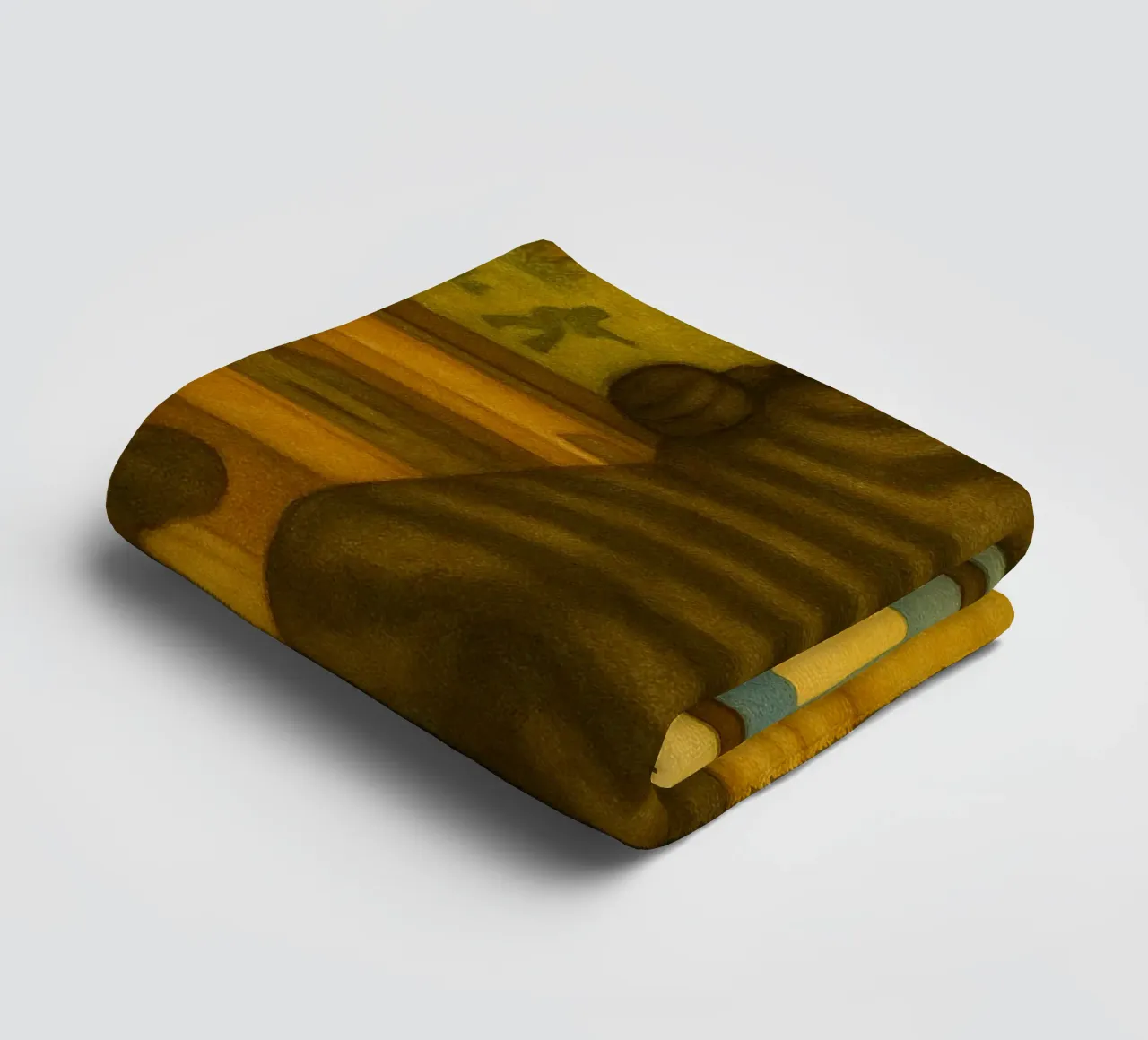 cat playing game retro art drawing towel by genzaa