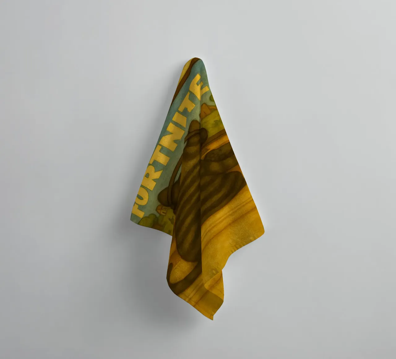 cat playing game retro art drawing towel by genzaa