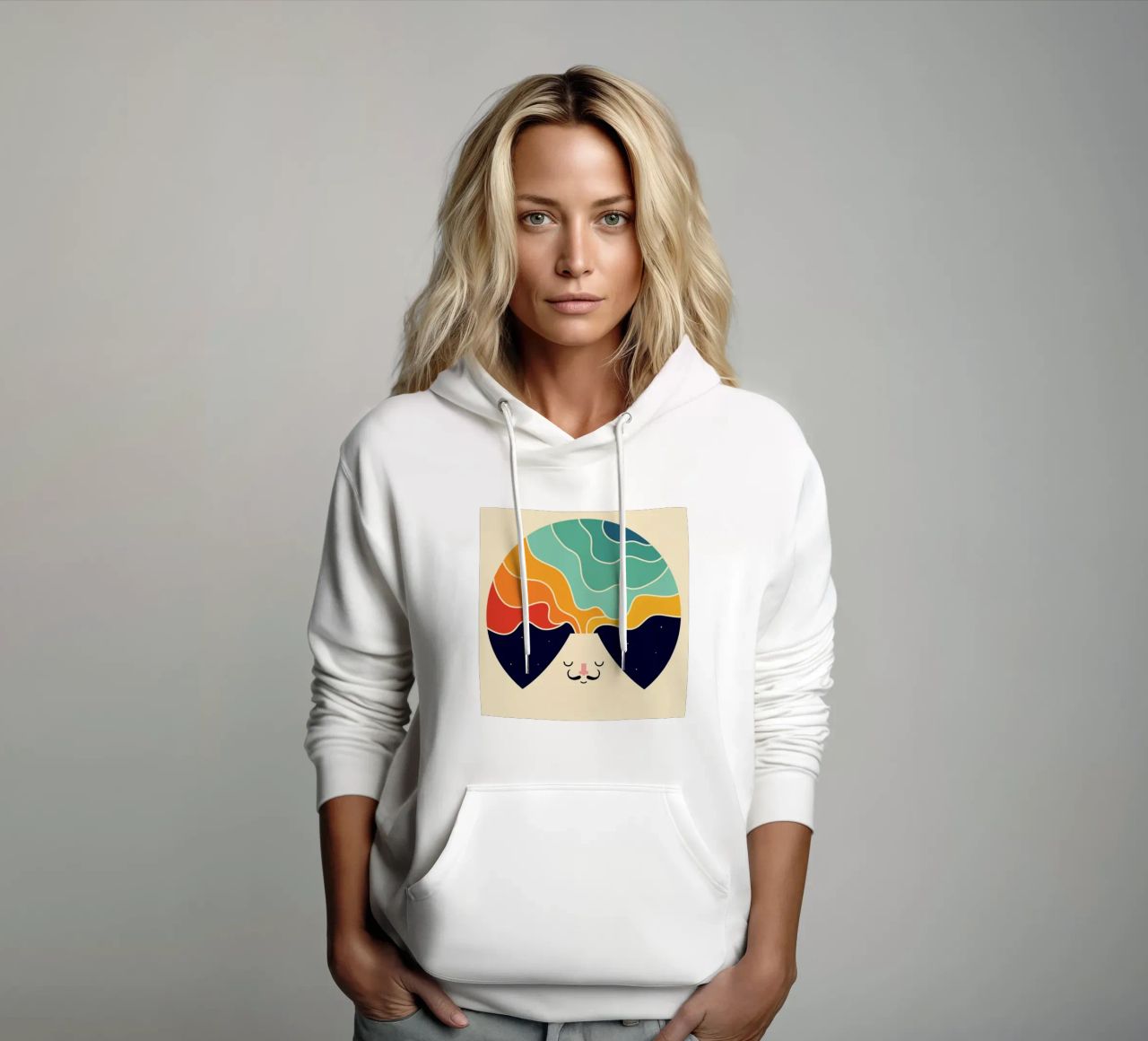 occhi chiusi felpa con cappuccio da westface store