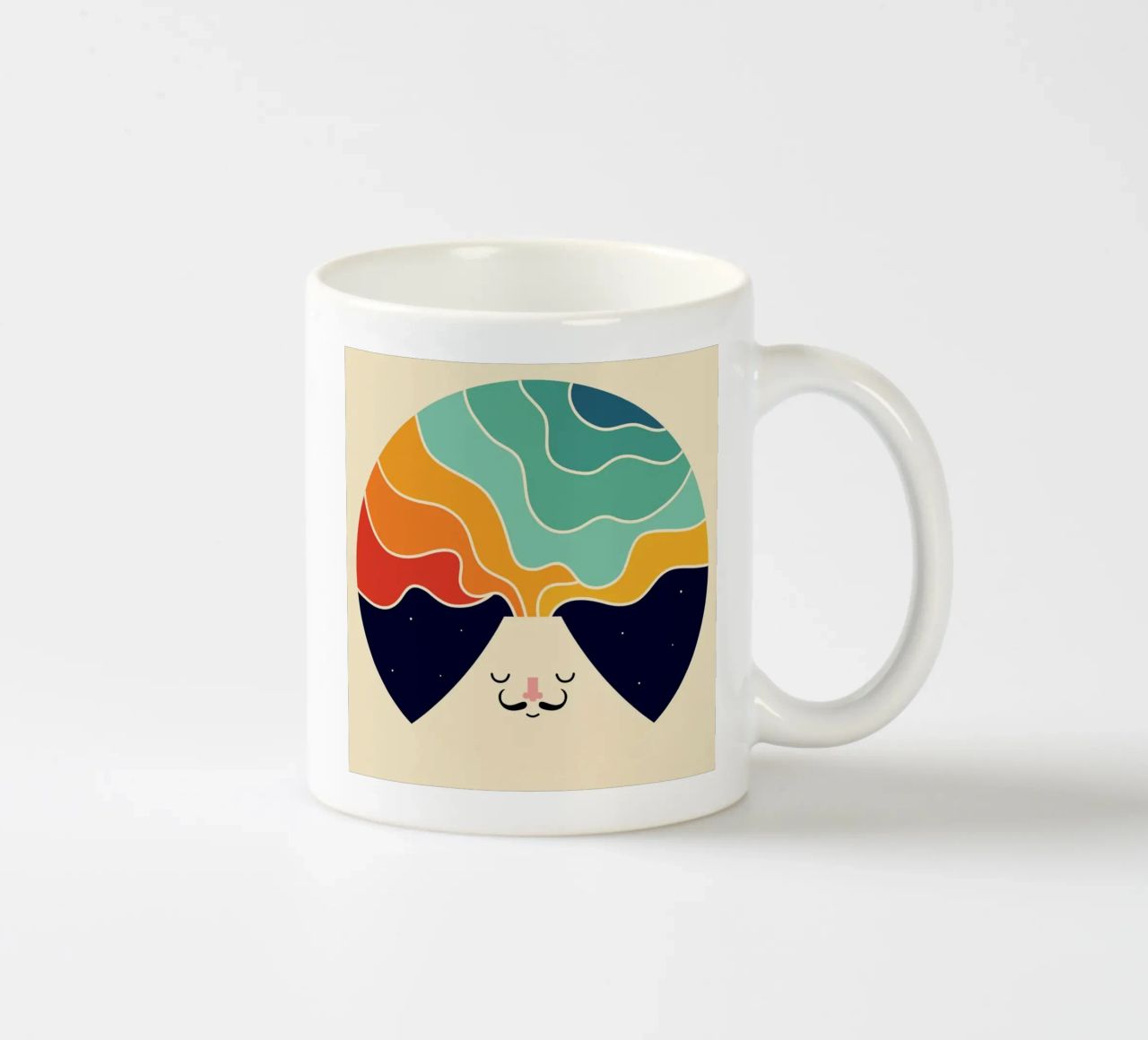 occhi chiusi tazza in ceramica da westface store
