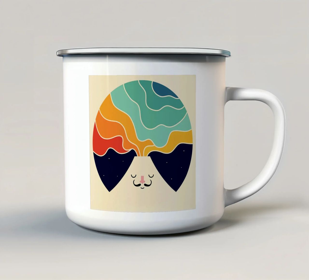 occhi chiusi tazza in smalto da westface store