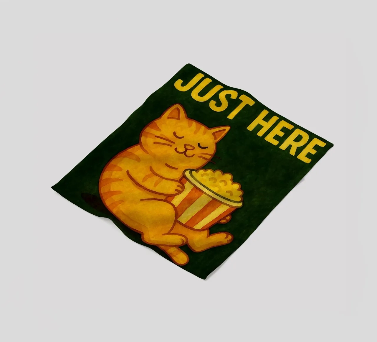 cat just here for the snack retro art drawing fleece blanket by genzaa