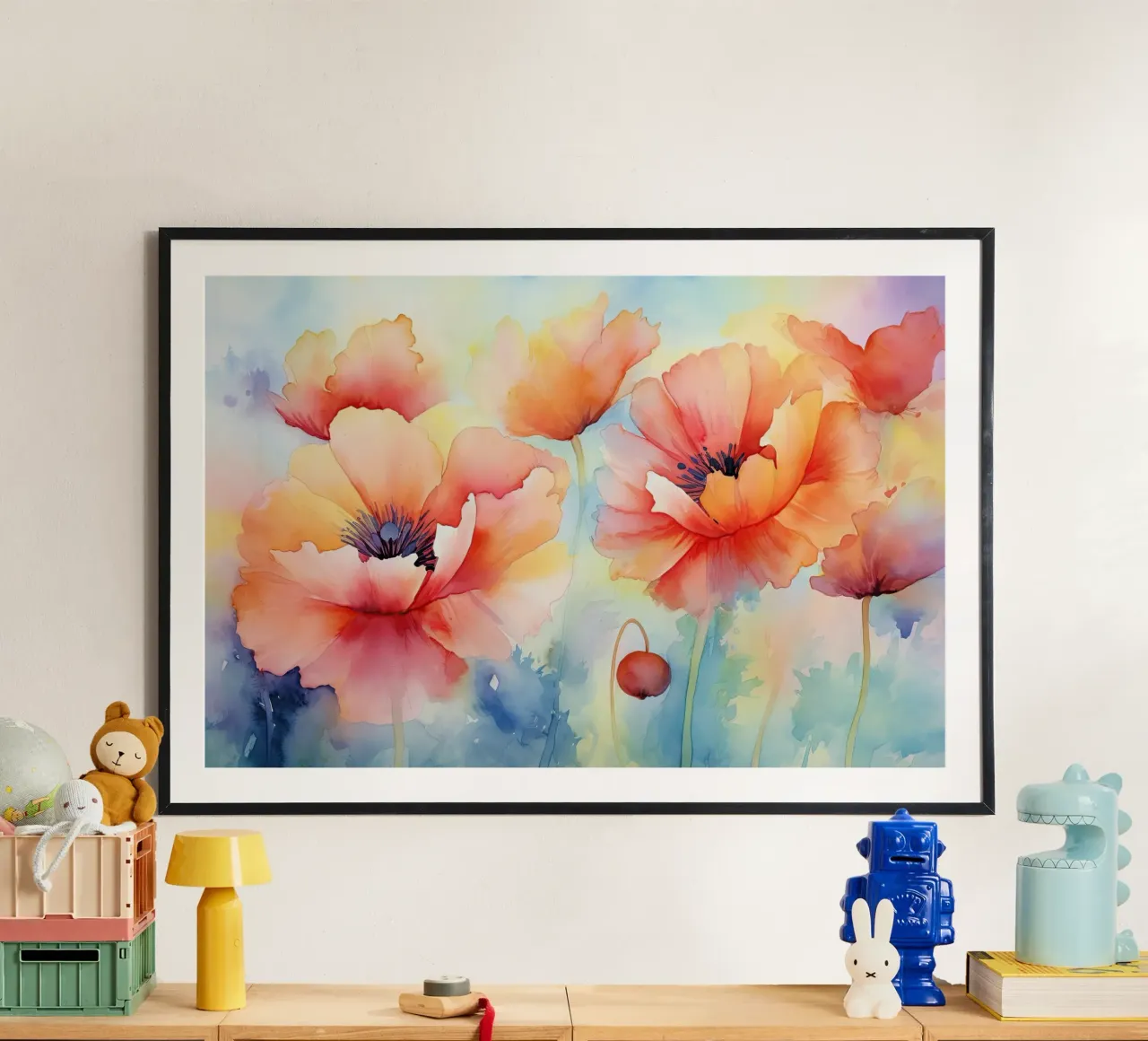 Wandkunst von Imagine Poster mit Holzrahmen von Imagine
