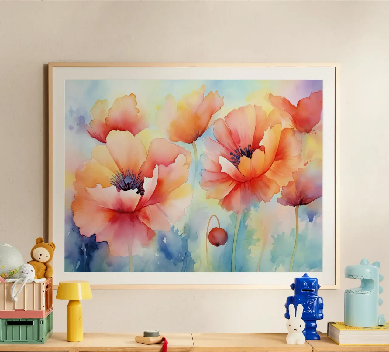 Wandkunst von Imagine Poster mit Holzrahmen von Imagine