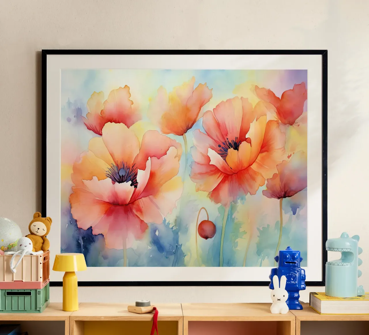 Wandkunst von Imagine Poster mit Holzrahmen von Imagine
