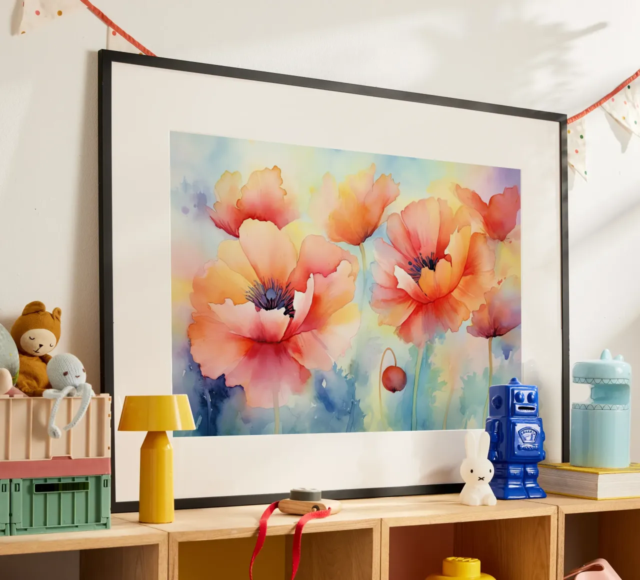 Wandkunst von Imagine Poster mit Holzrahmen von Imagine