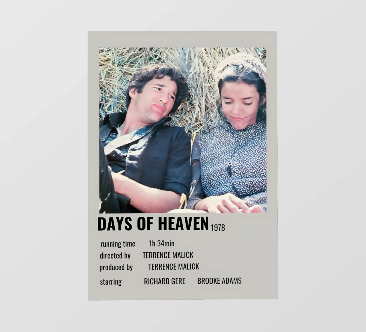 DAYS OF HEAVEN 1978 telo in pvc da MVFminimalist
