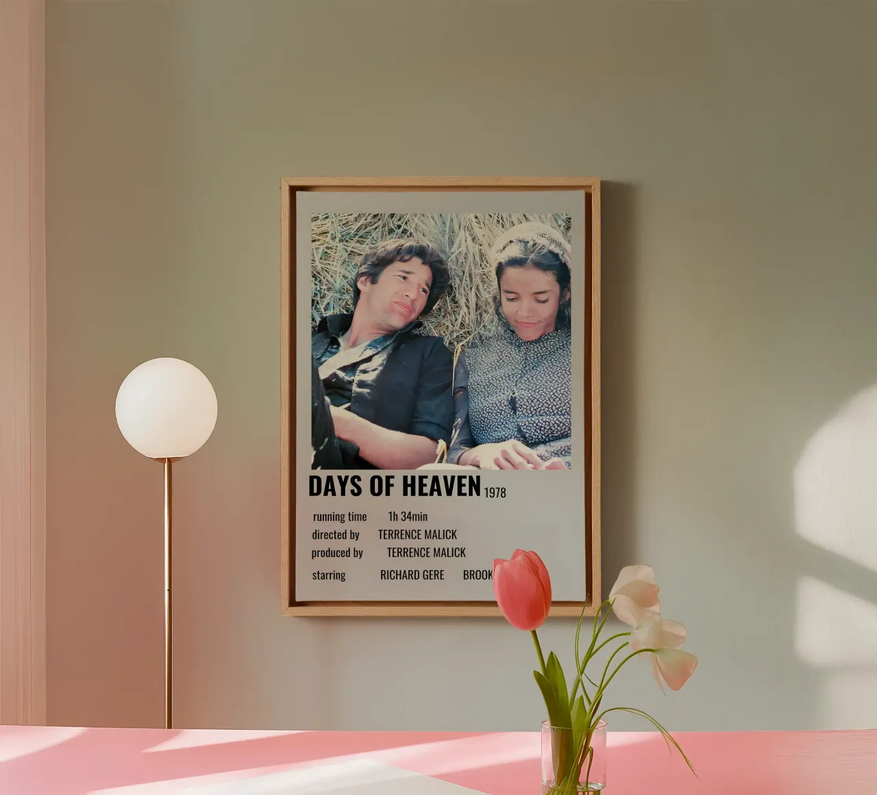 DAYS OF HEAVEN 1978 canvas met Baklijst van MVFminimalist