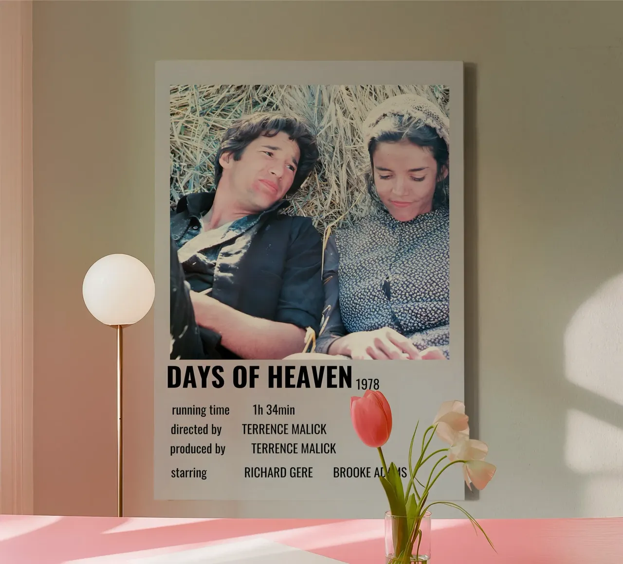 DAYS OF HEAVEN 1978 canvas met Baklijst van MVFminimalist