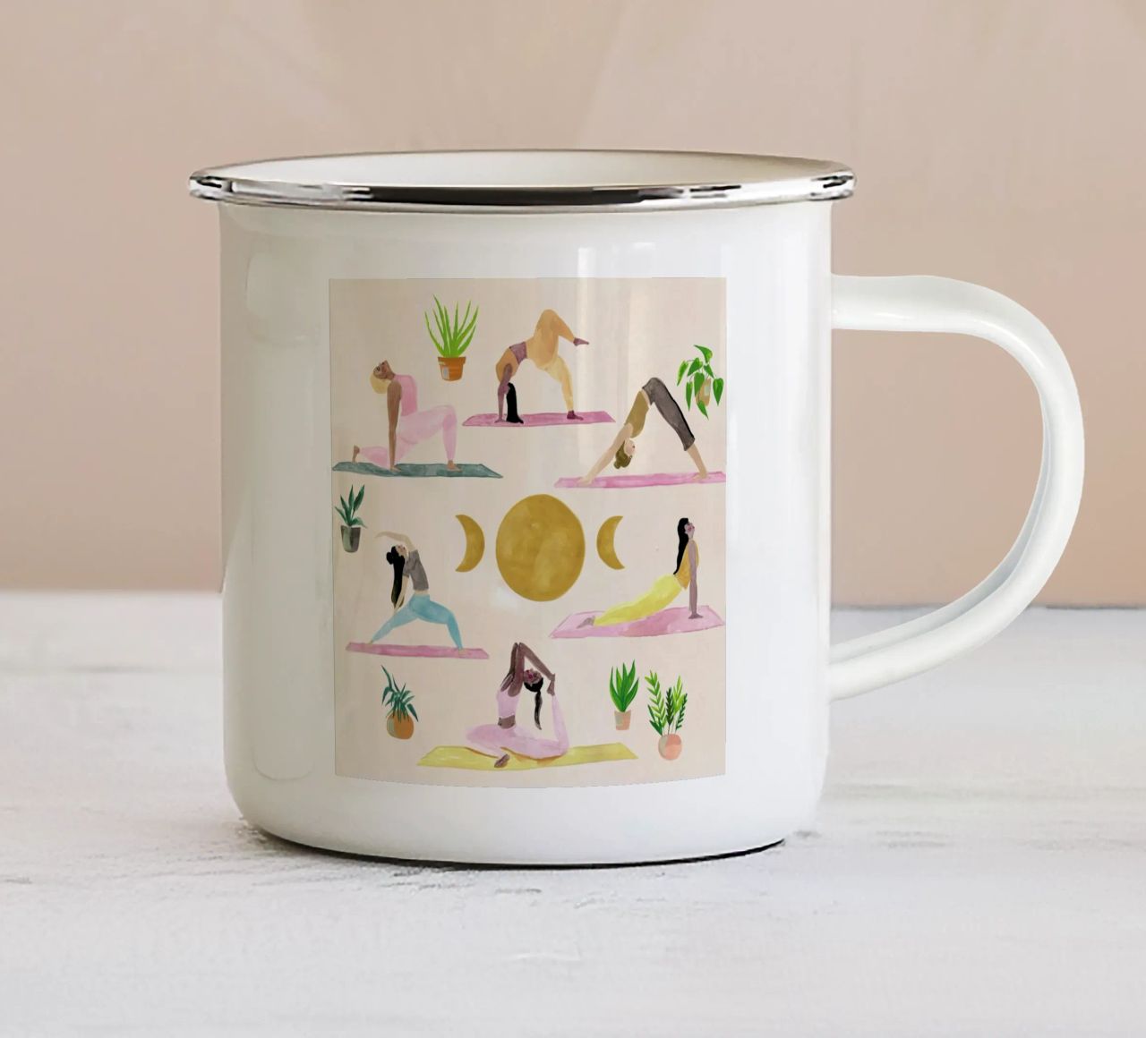Yogis tazza in smalto da Laura Page