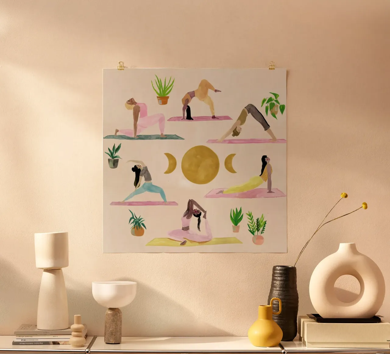 Yogis poster con telaio in plastica da Laura Page