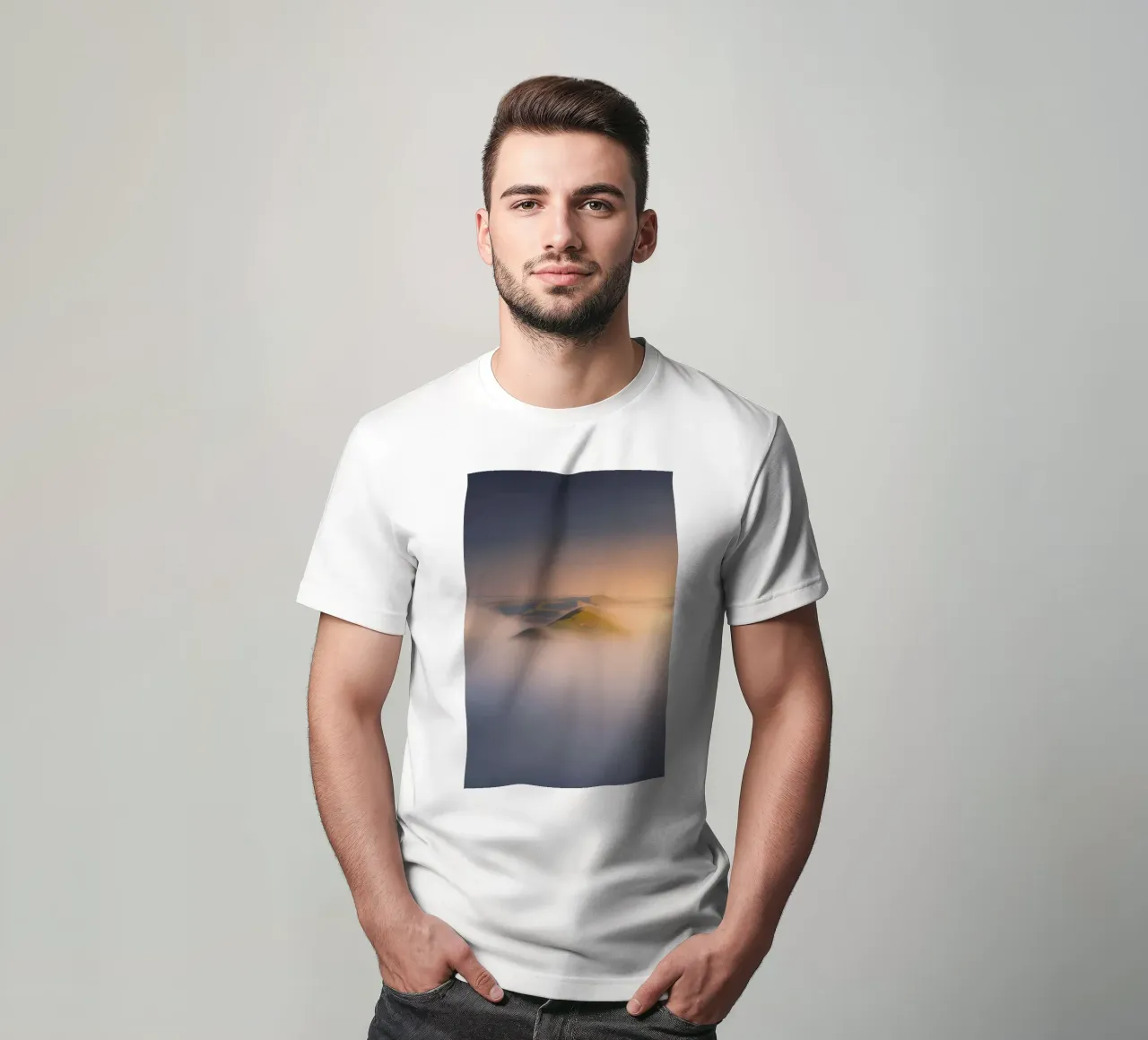 nebbia sulle colline t-shirt da Earthly Visions