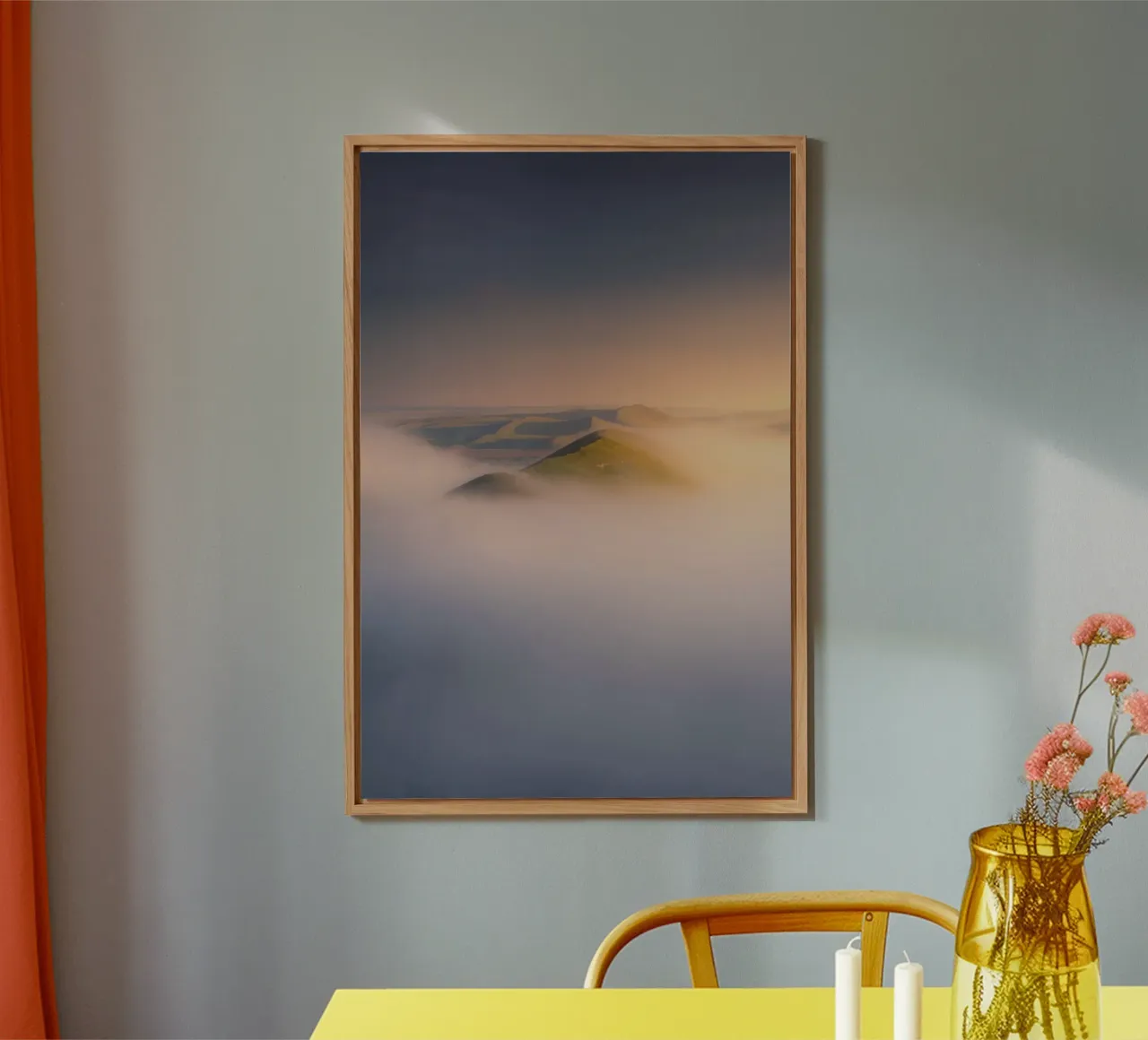 nebbia sulle colline alluminio dibond da Earthly Visions
