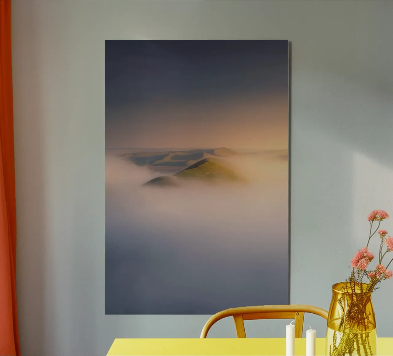 nebbia sulle colline alluminio dibond da Earthly Visions