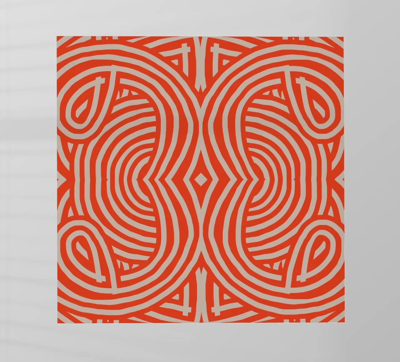 Strisce simmetriche rosse retrò pellicola backlit da Little Dean