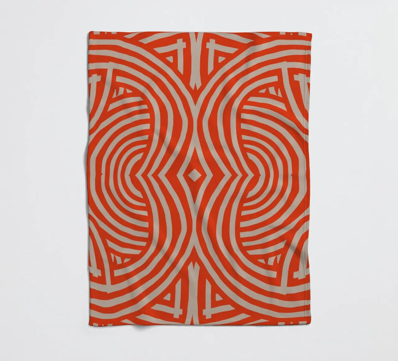 Strisce simmetriche rosse retrò coperta in pile da Little Dean