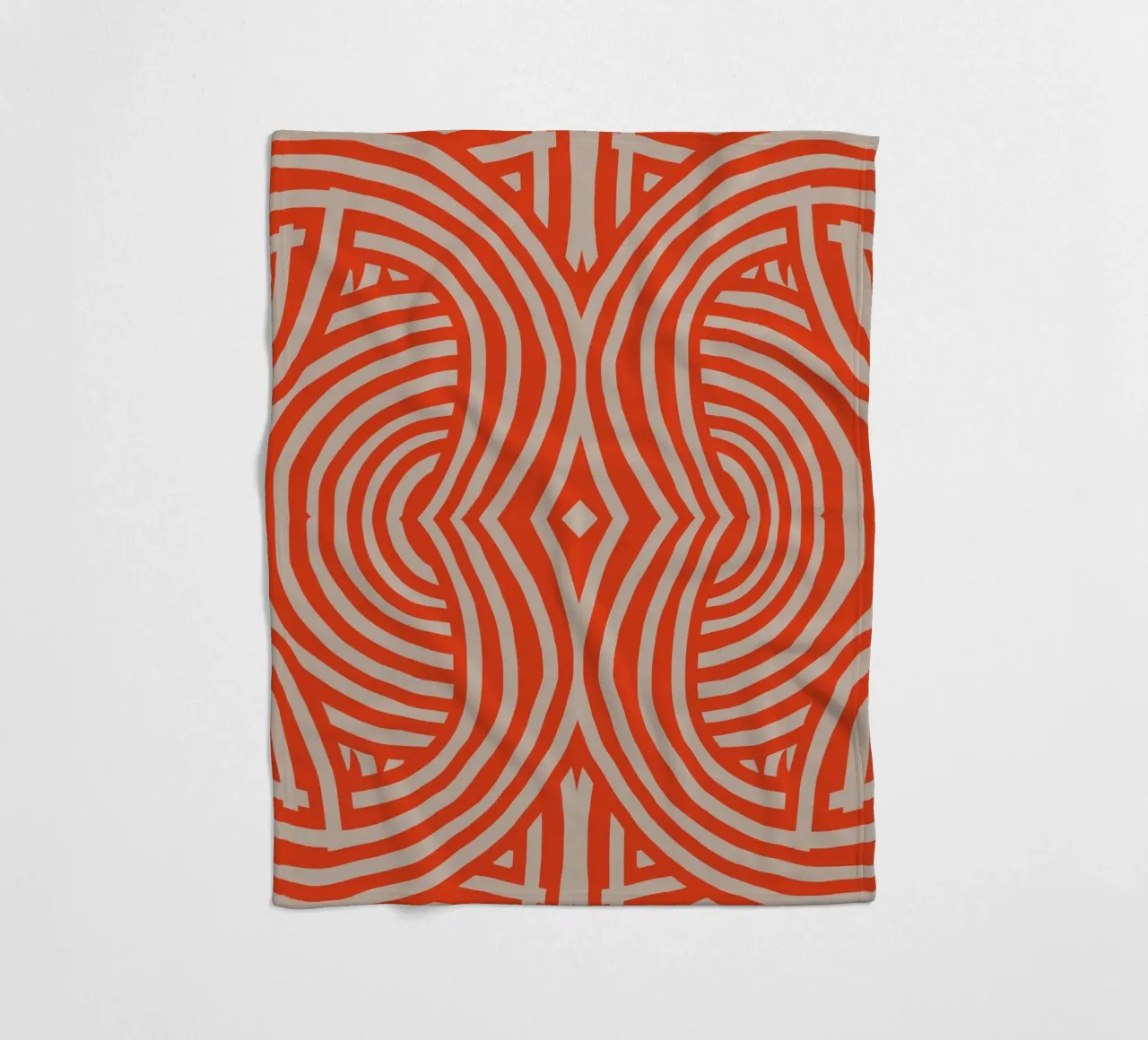 Strisce simmetriche rosse retrò coperta in pile da Little Dean