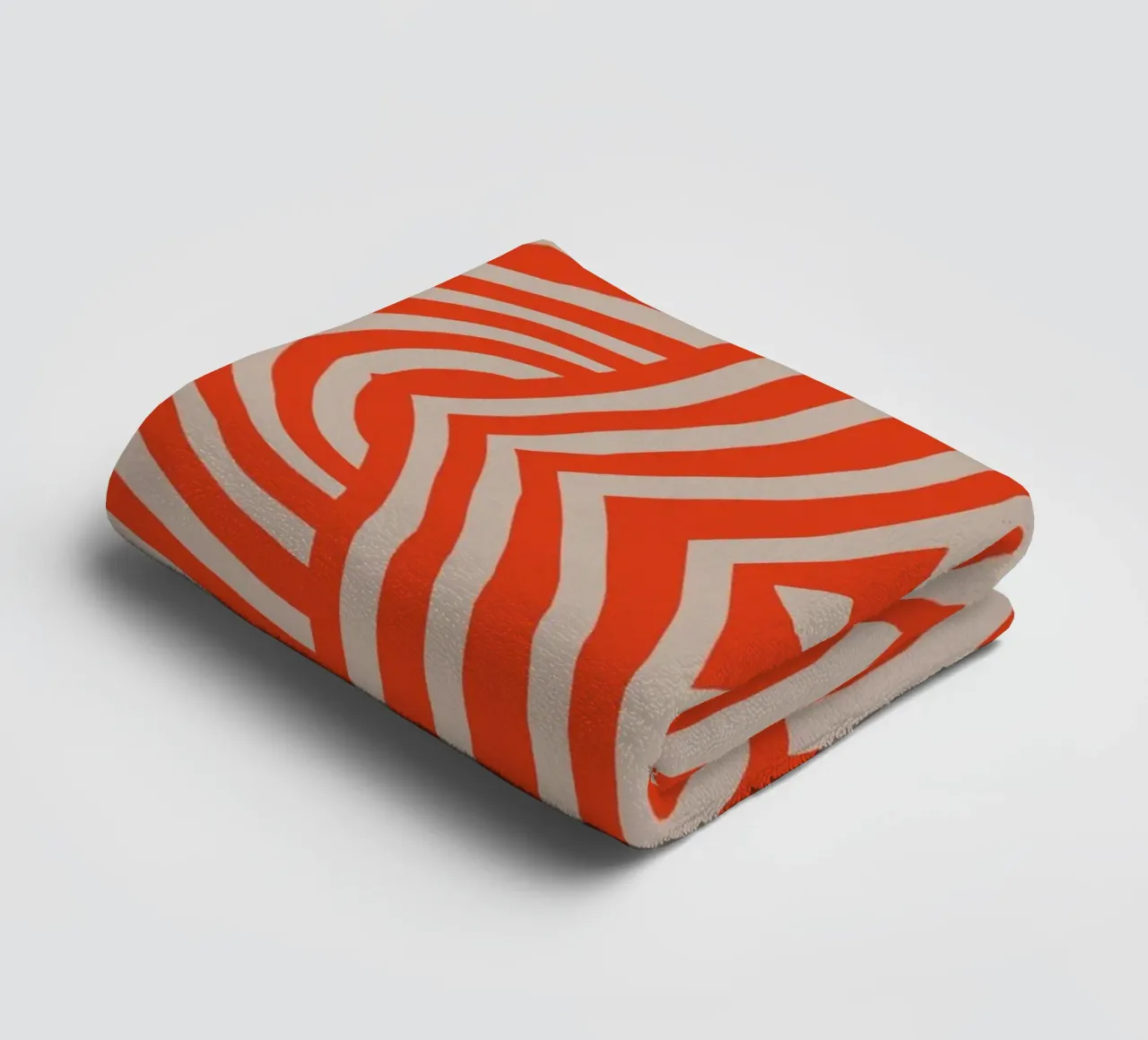 Strisce simmetriche rosse retrò asciugamano da bagno da Little Dean