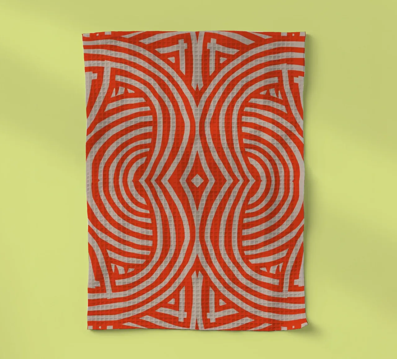 Strisce simmetriche rosse retrò canovaccio da cucina da Little Dean