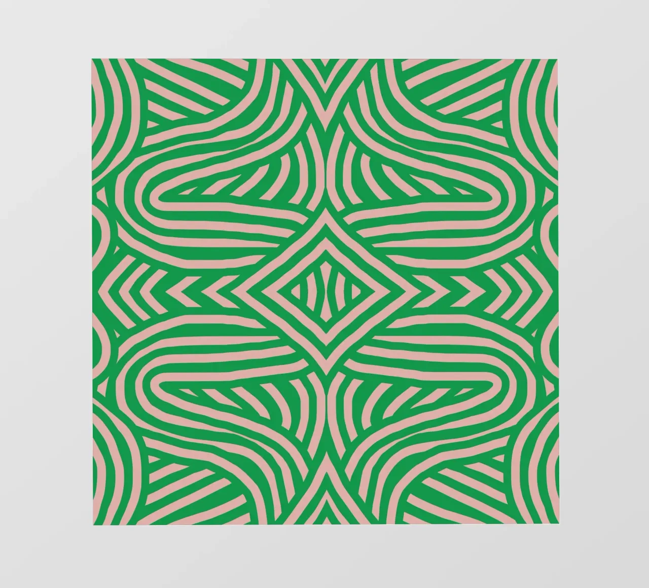 Strisce verdi retrò simmetriche telo in pvc da Little Dean