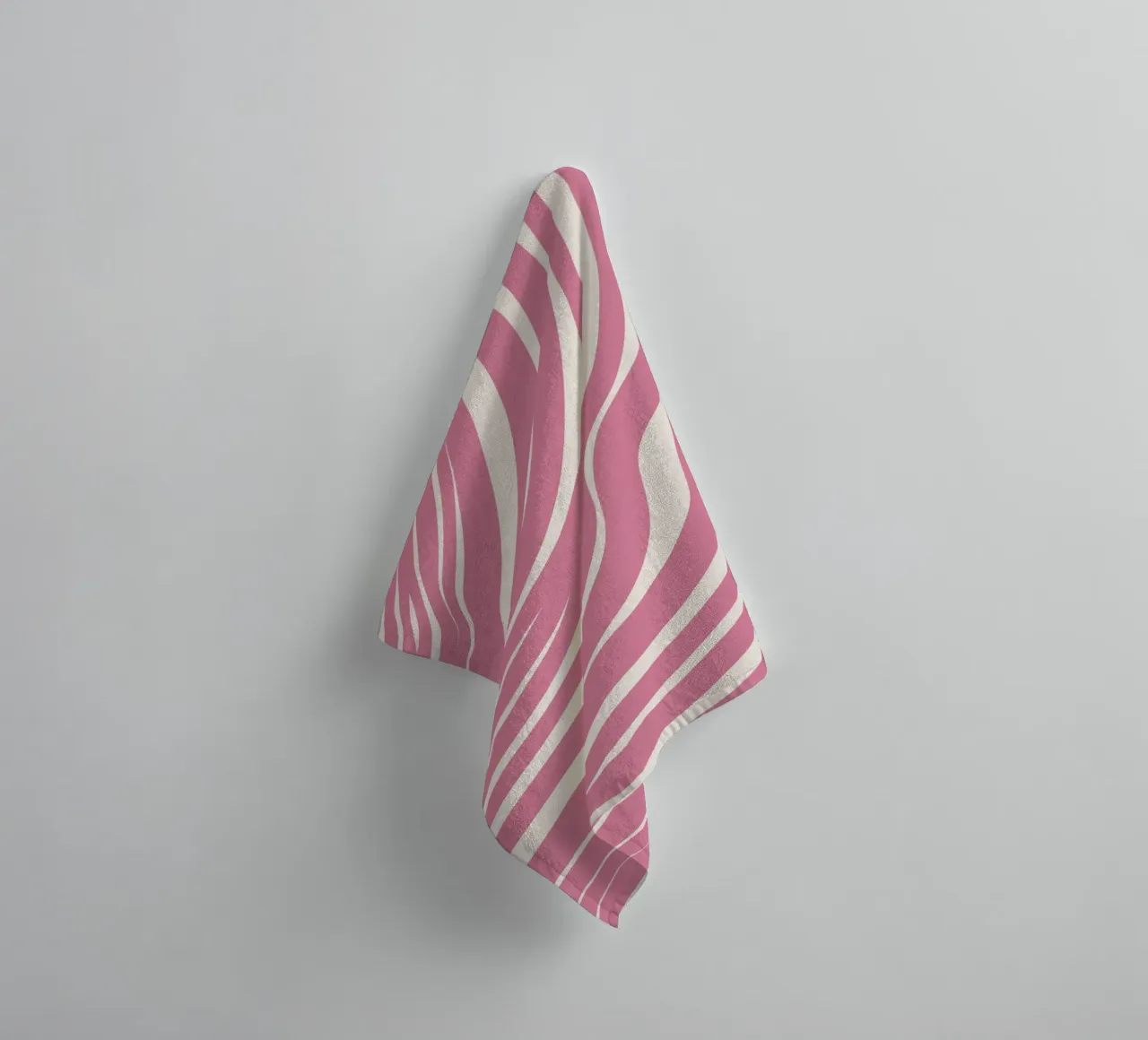 Striscia rosa ondulata asciugamano da bagno da Little Dean
