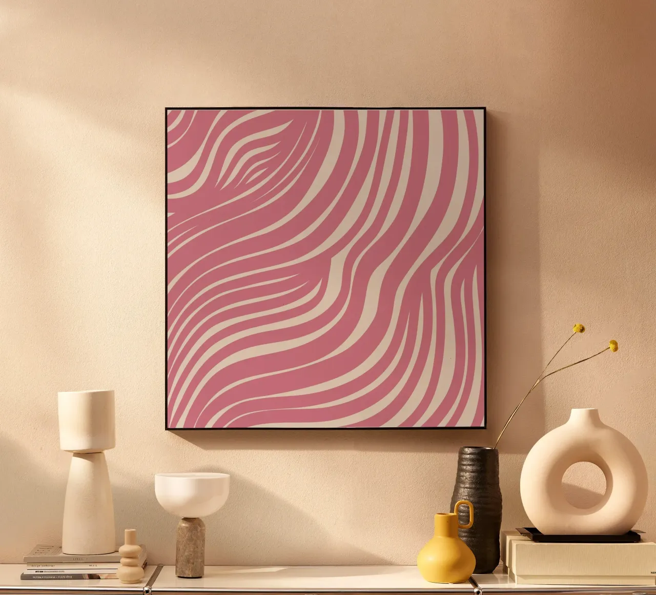 Striscia rosa ondulata plexiglass da Little Dean
