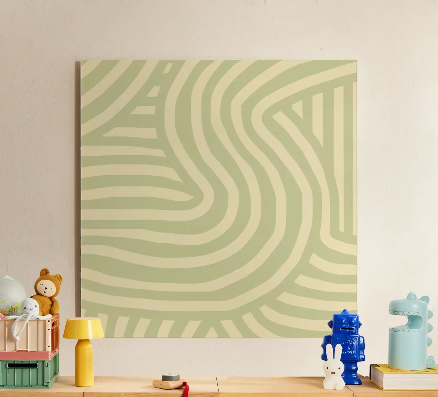 Rayures vert olive plexiglas de Little Dean