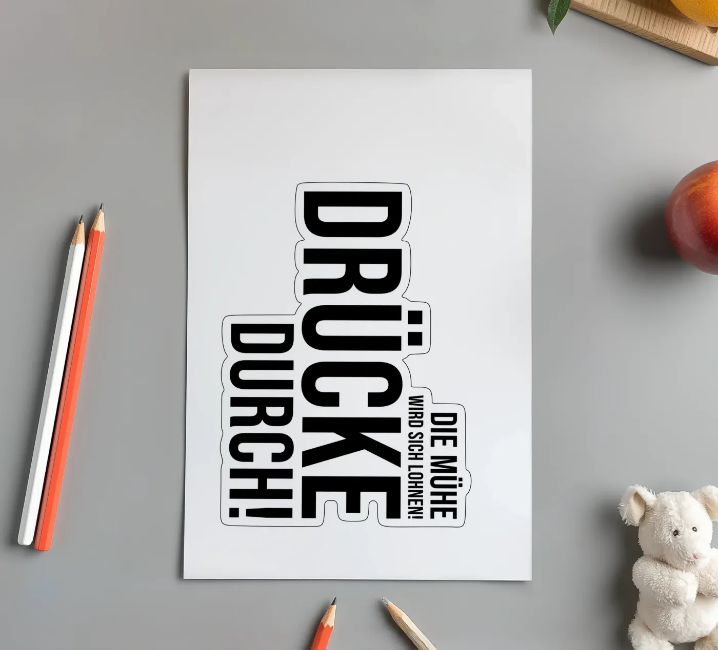 Drücke durch Stickerbogen von YV TYPOGRAPHY