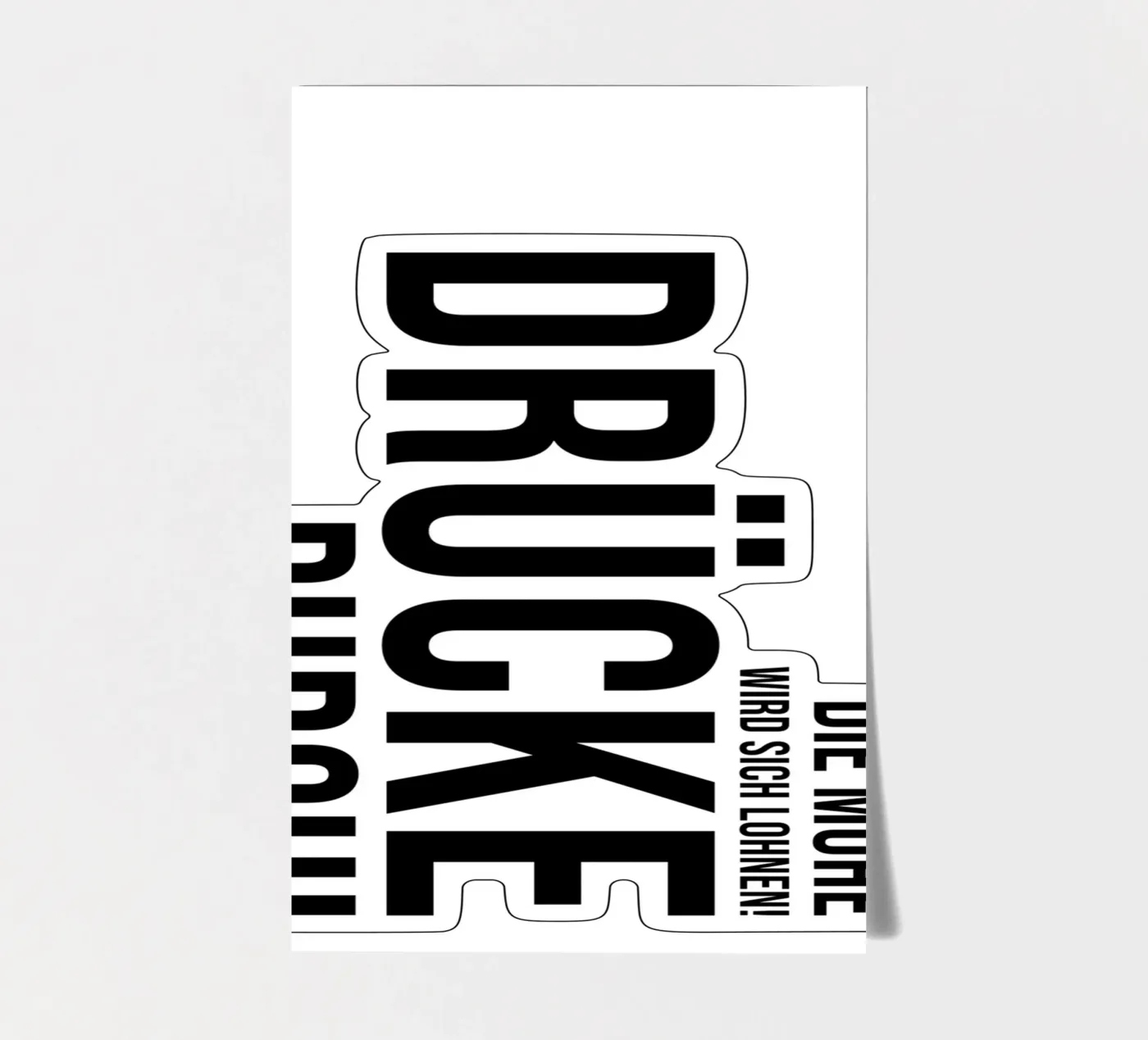 Drücke durch Stickerbogen von YV TYPOGRAPHY