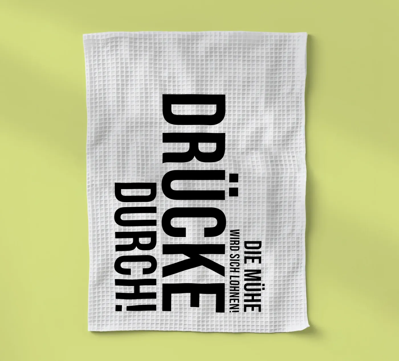 Drücke durch Geschirrtuch von YV TYPOGRAPHY