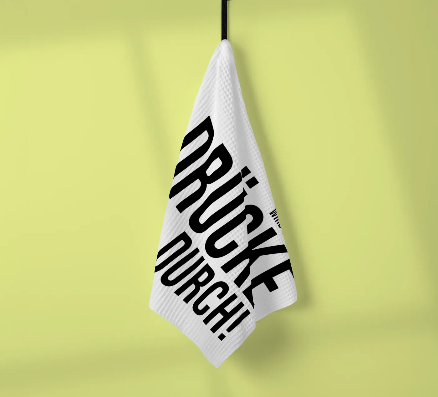 Drücke durch Geschirrtuch von YV TYPOGRAPHY