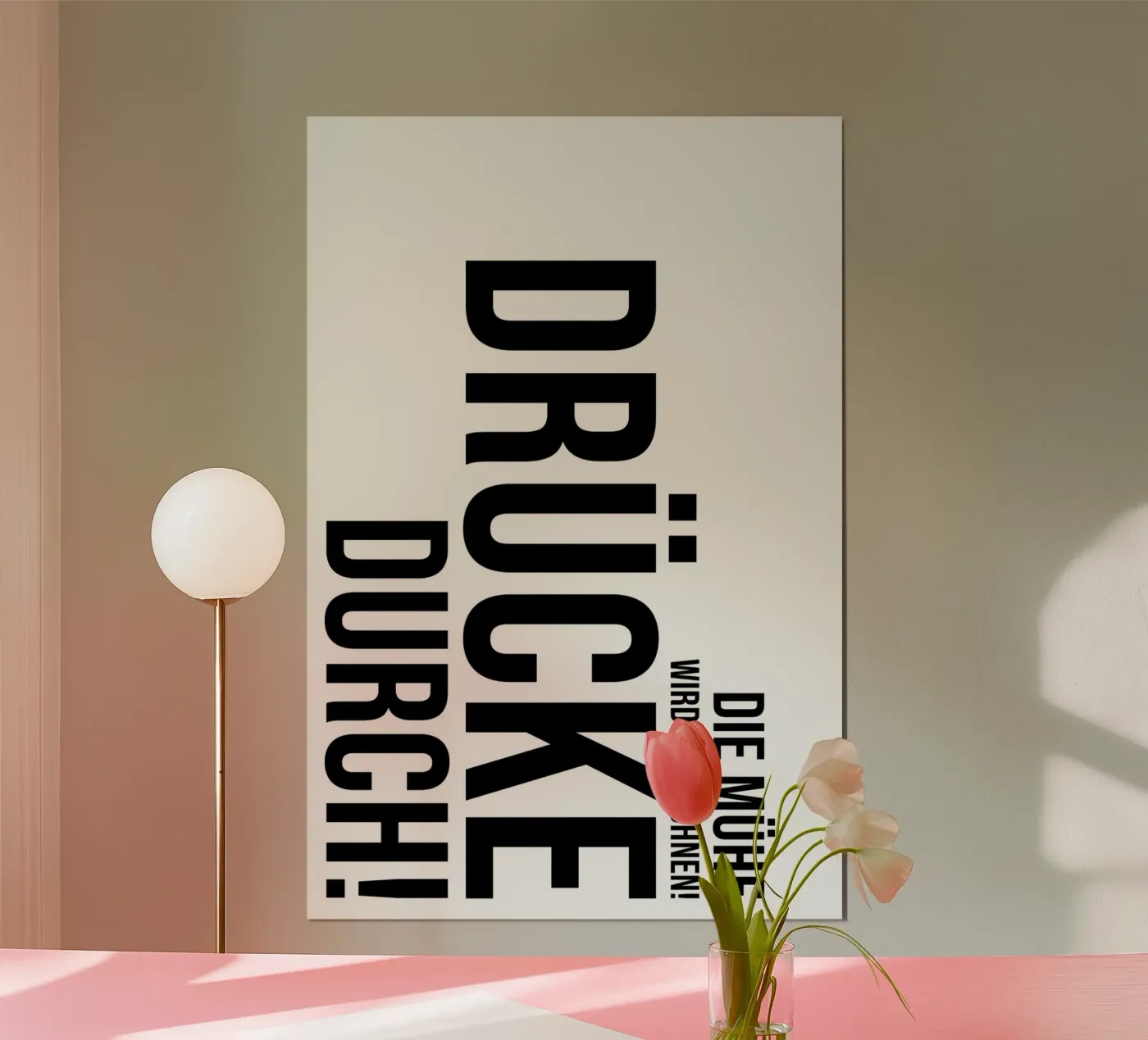 Drücke durch Poster von YV TYPOGRAPHY