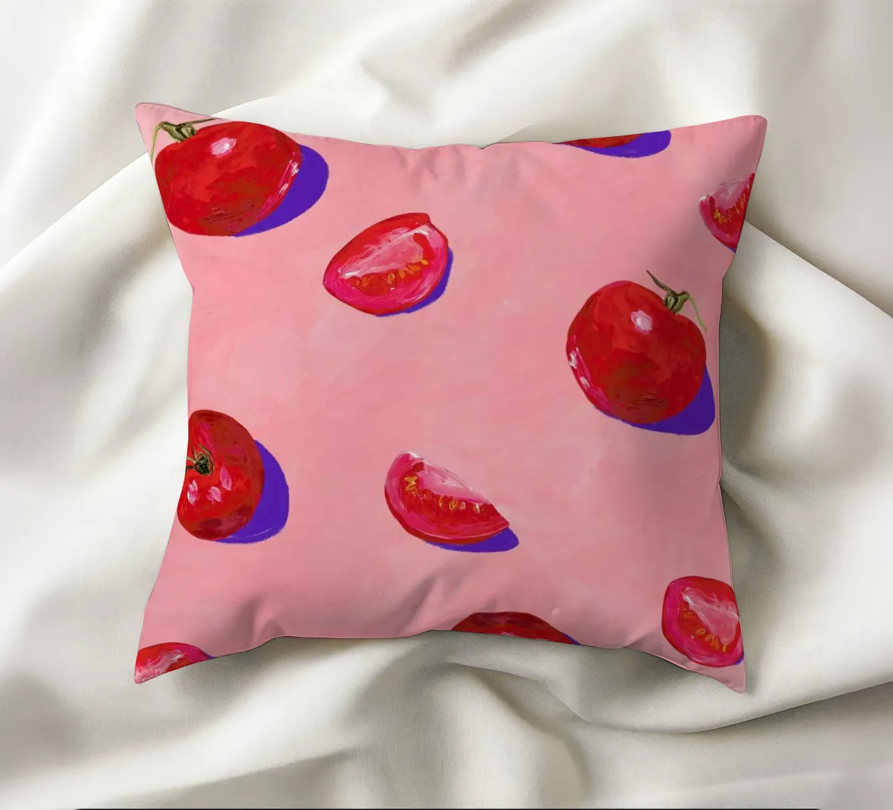 Tomato Season decorative cushion by Berserk Prints by Maria M.C.