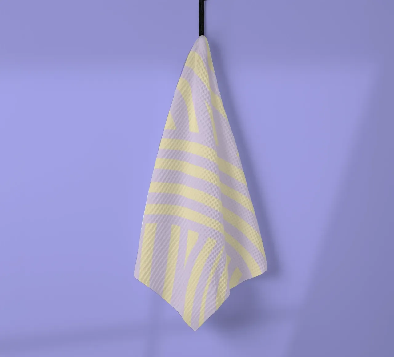 Rayures violet et jaune pastel torchon de Little Dean