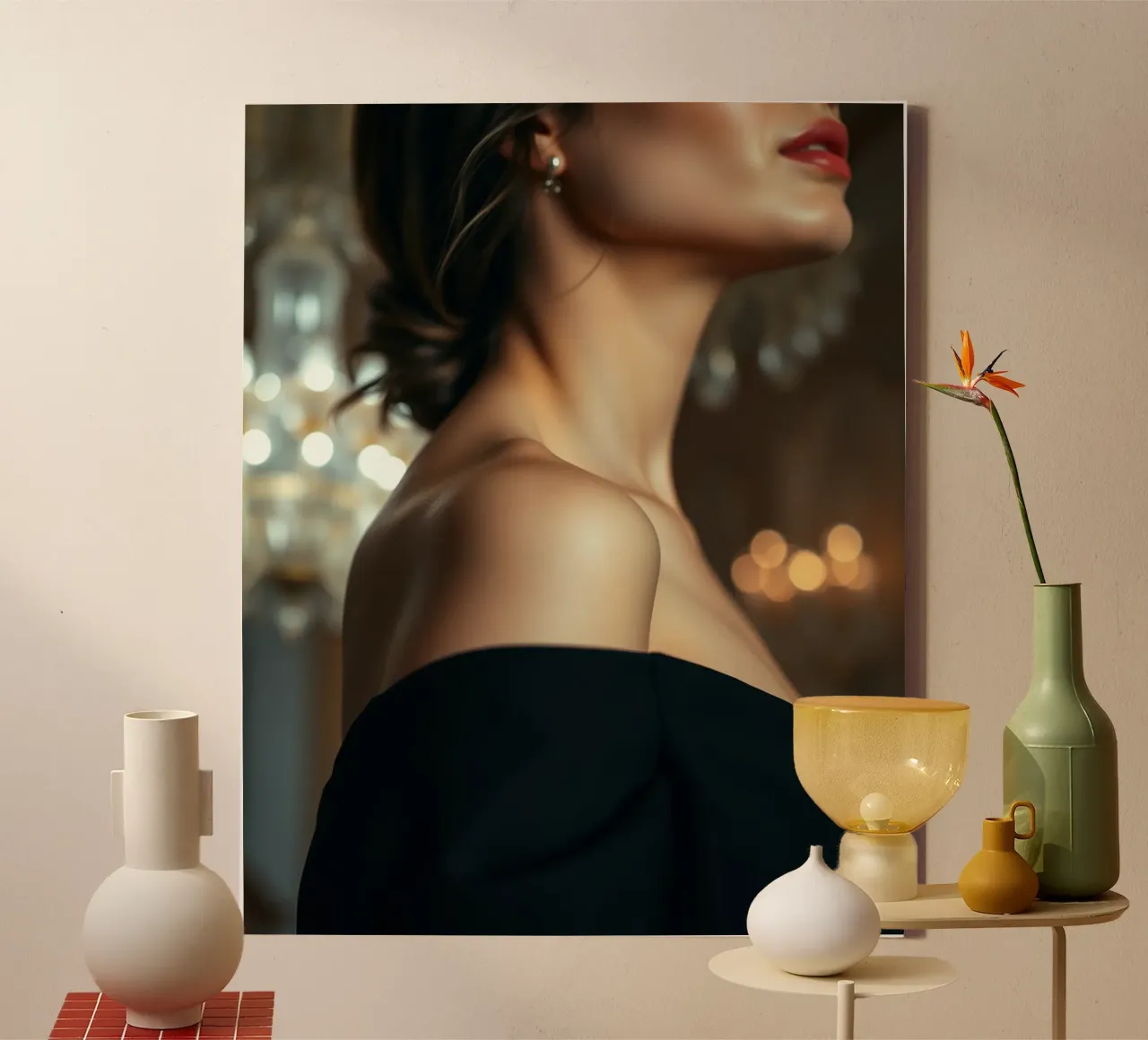 Impero di velluto tela con Cornice a cassetta da PhotoVibe Decor
