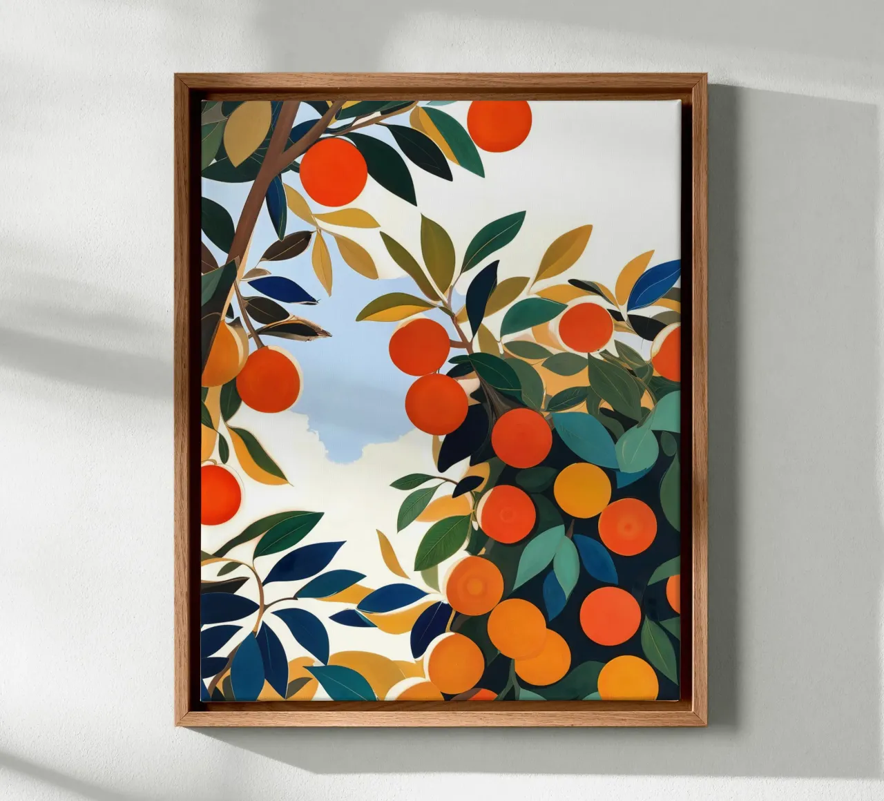 Verdwaald in de sinaasappelgaard canvas met Baklijst van 83oranges