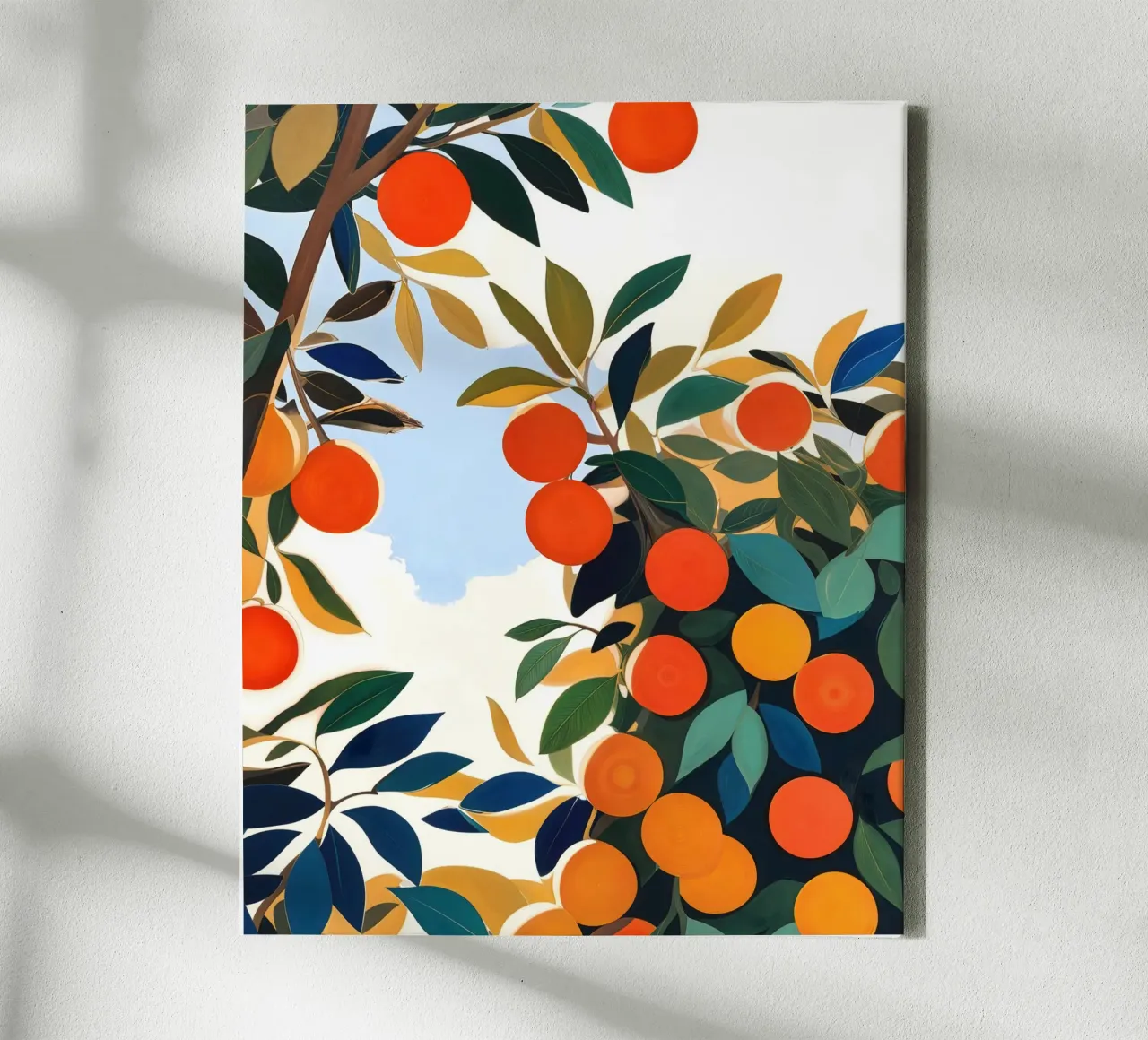 Verdwaald in de sinaasappelgaard canvas met Baklijst van 83oranges
