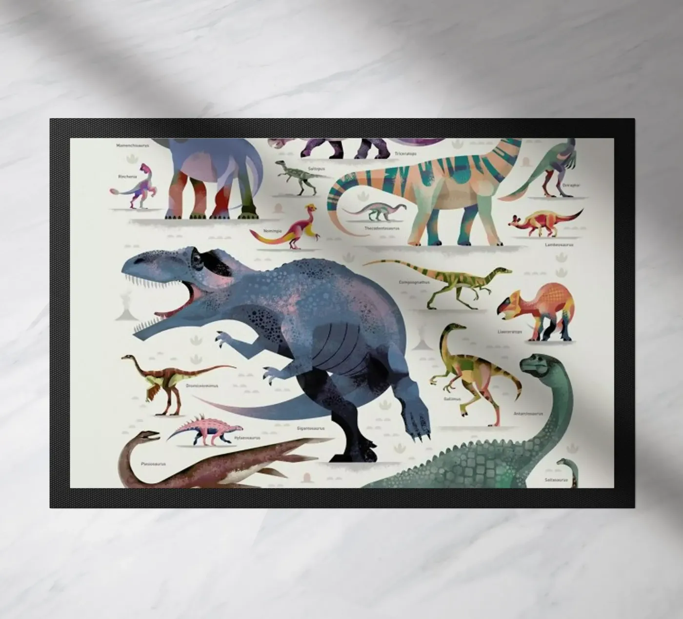 Dinosaurs doormat by Dieter Braun